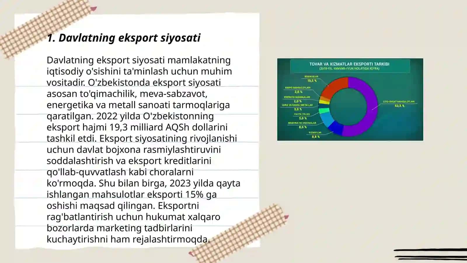 Davlatning eksporti va importi 3