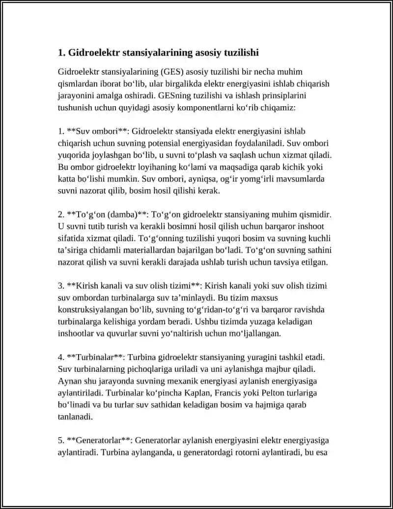 GIDRO ELEKTR STANSIYALARI 3