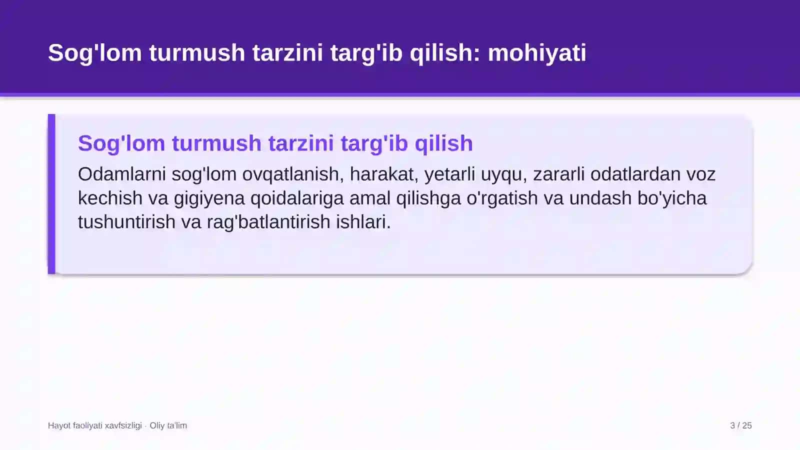 Xostellarda sog'lom turmush tarzini targ'ib qilish 3