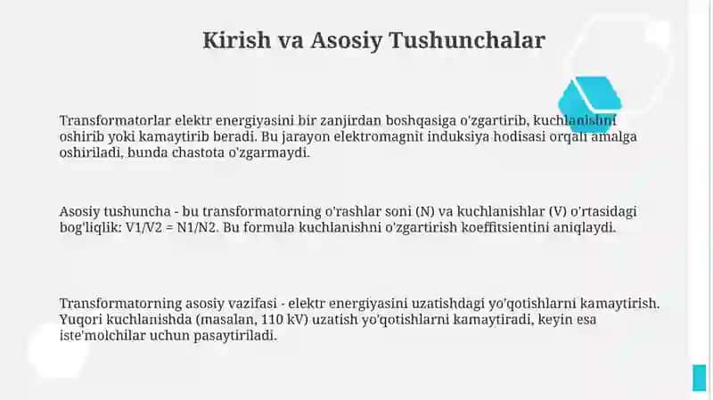 Transformatorlar va ularning ishlash tamoyili 3