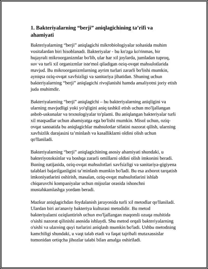 Bakteriyalarning "berji" aniqlagichi 3