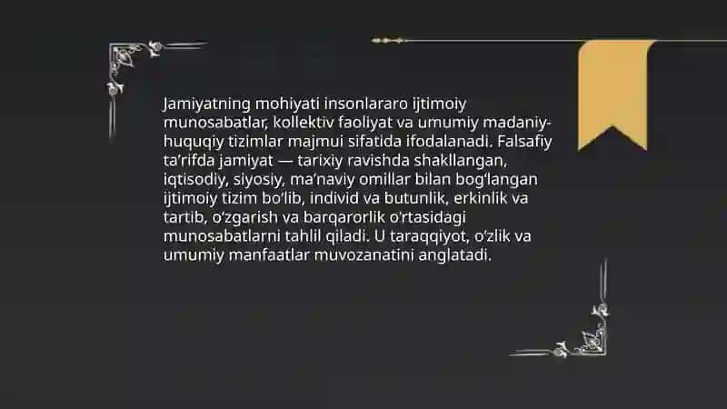 Jamiyat falsafasi 3