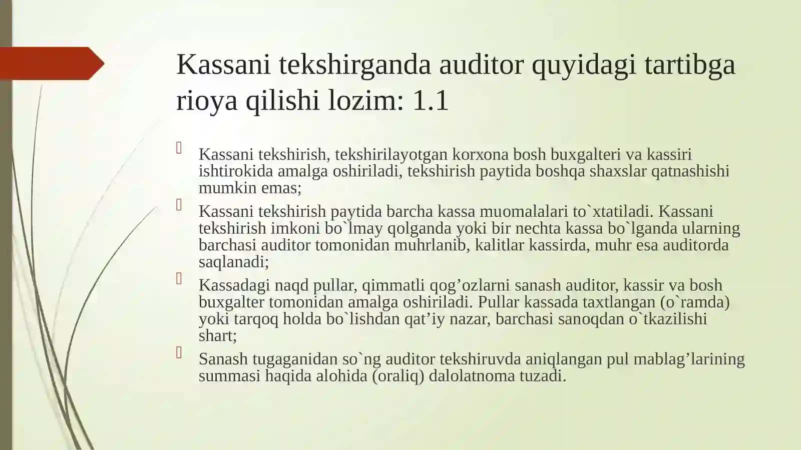KASSA VA KASSA MUOMALALARI AUDITI 3