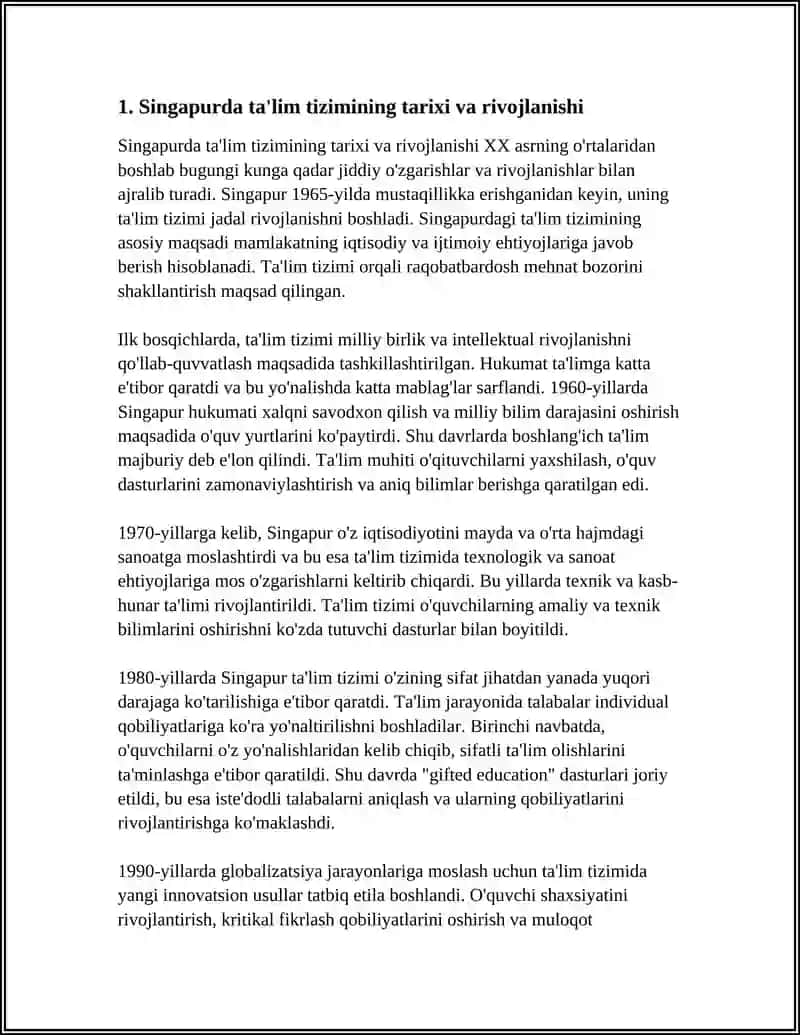 SINGAPURDA TAʼLIM TIZIMI 3