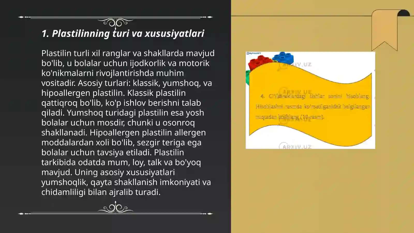 Plastilindan oʻyinchoqlar yasash 3