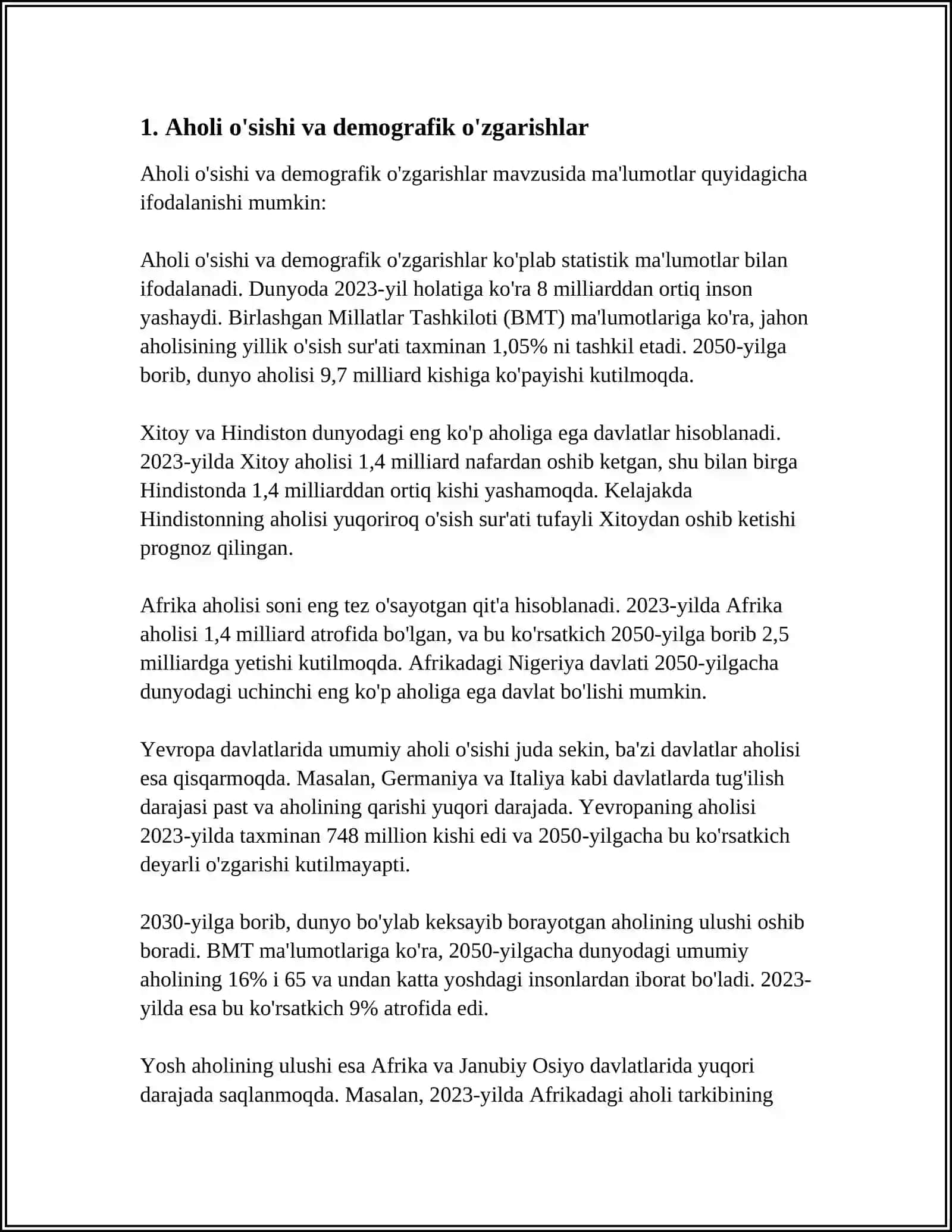 INSON POPULYATSIYASI 3