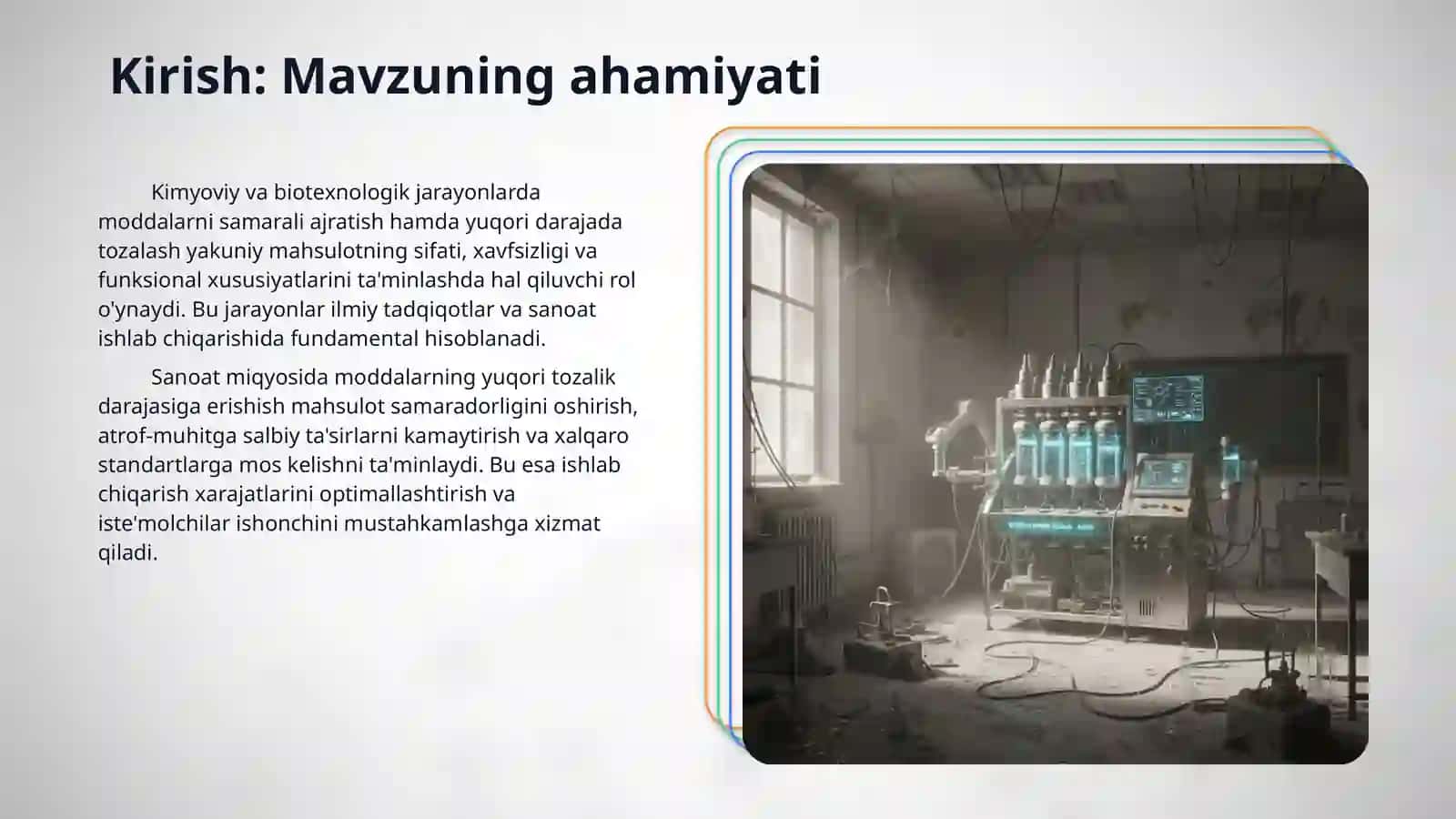 Moddalarni ajratib olish va tozalash usullari 3