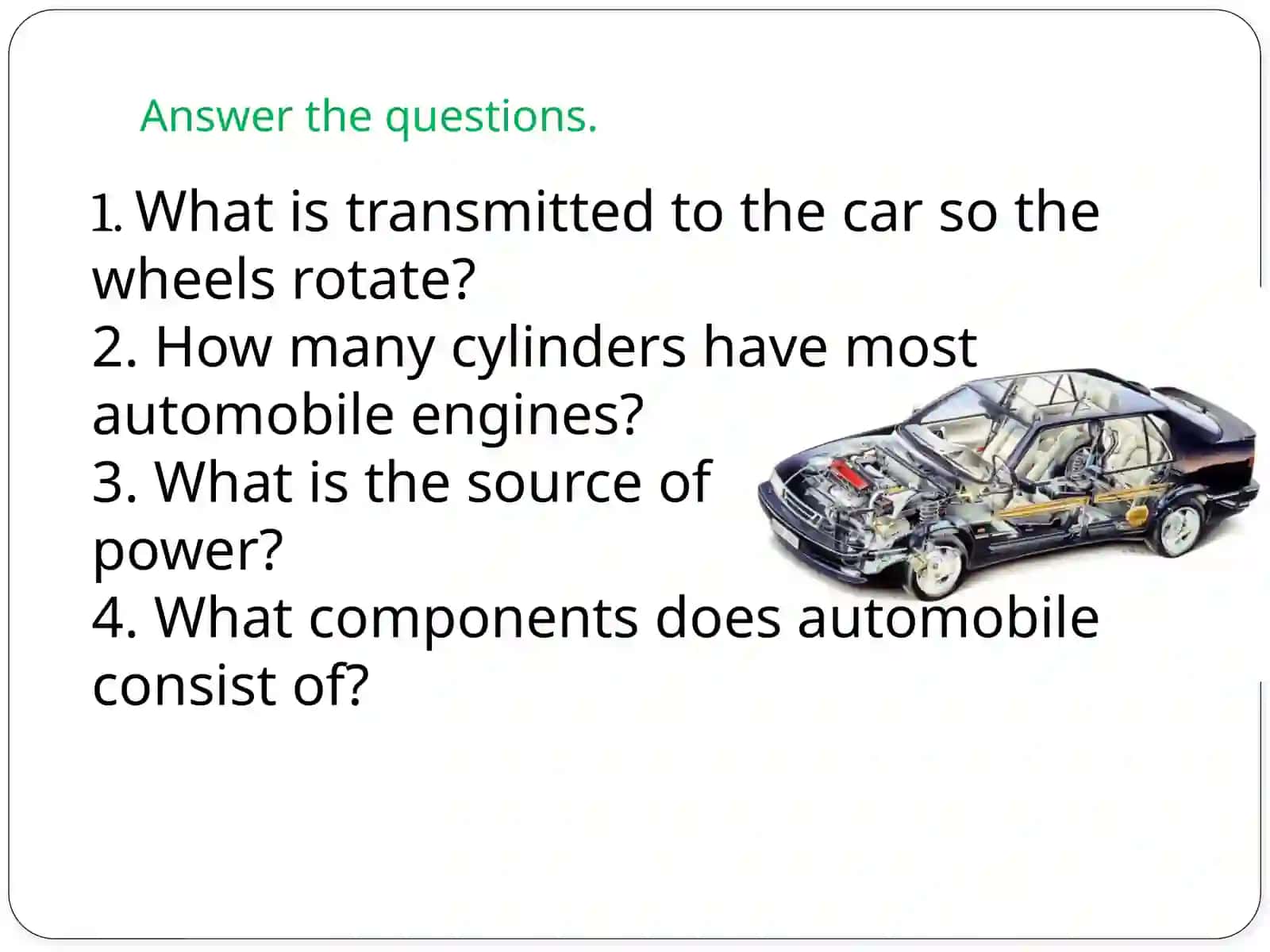 Construction of an automobile 3