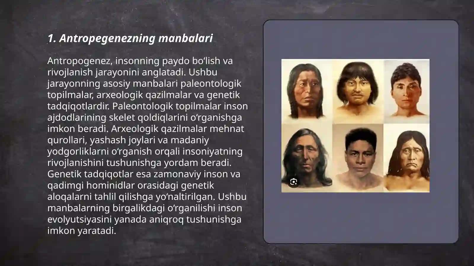 Insoniyat evalyutsiyasi va antropegenez jarayonlari 3