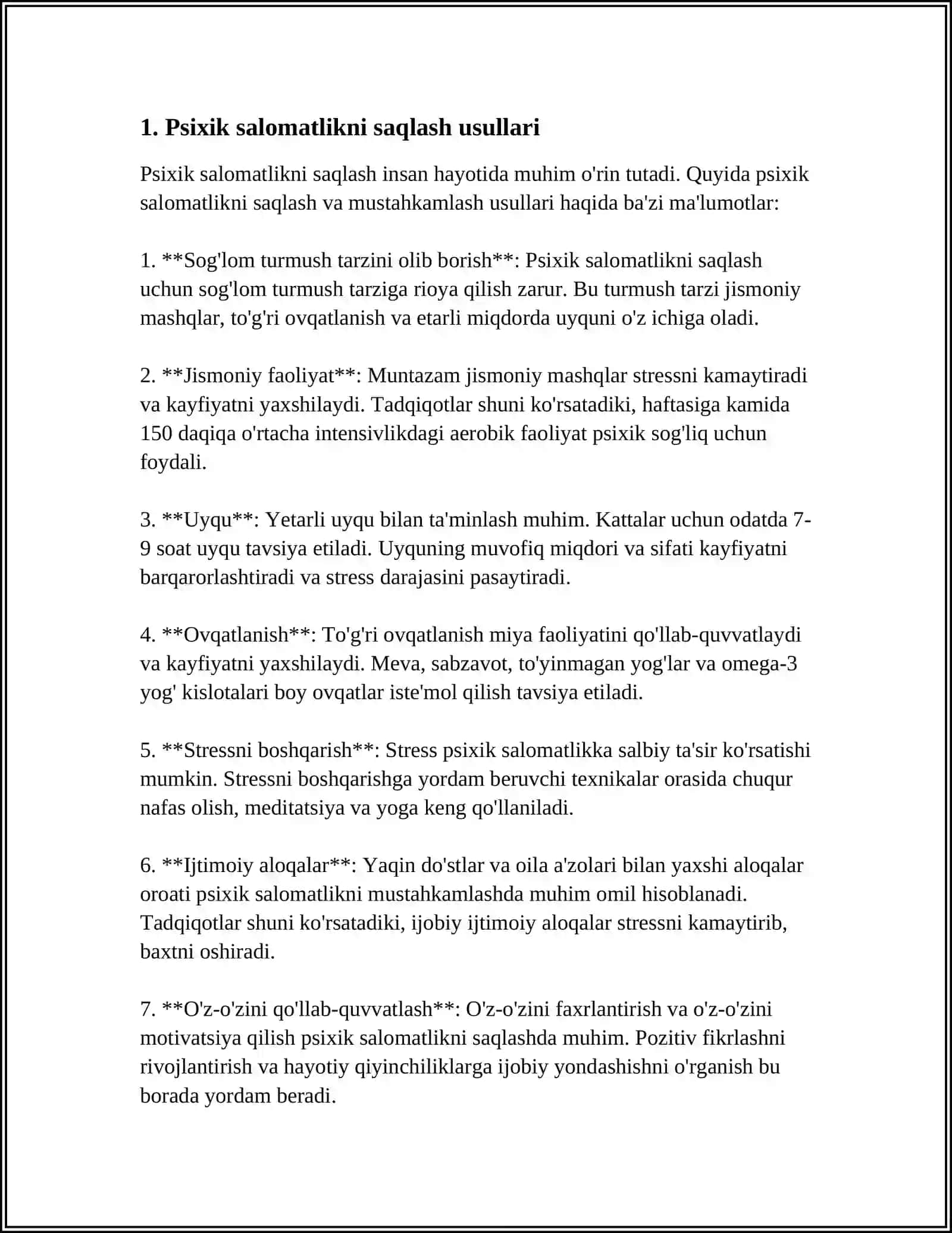 PSIXIK SALOMATLIK VA PSIXIK BUZILISHLAR 3