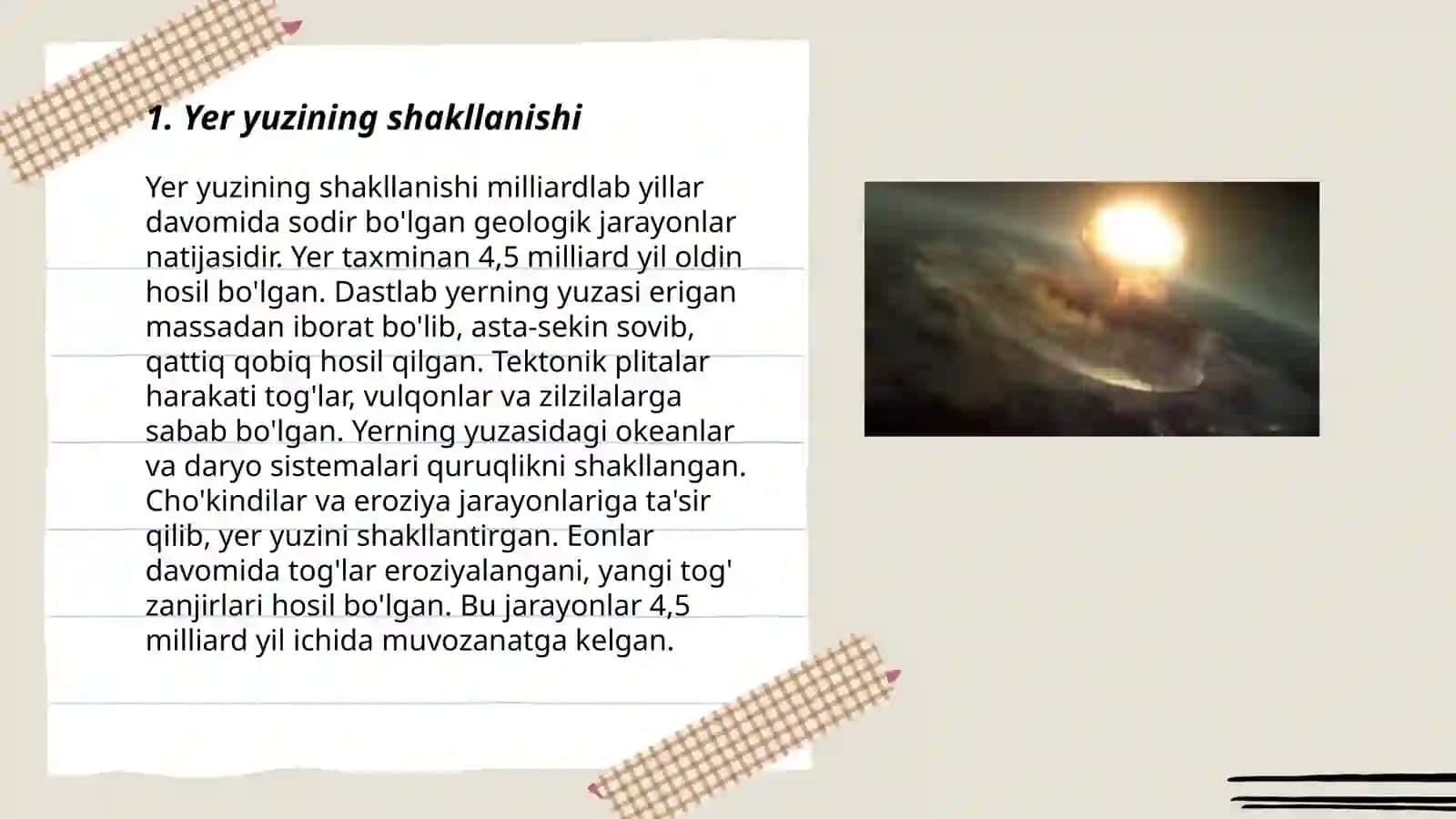 Yerda hayot rivojlanishining asosiy bosgichlari 3