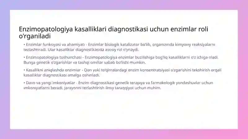 Tibbiy Enzimologiya Muammolari 3