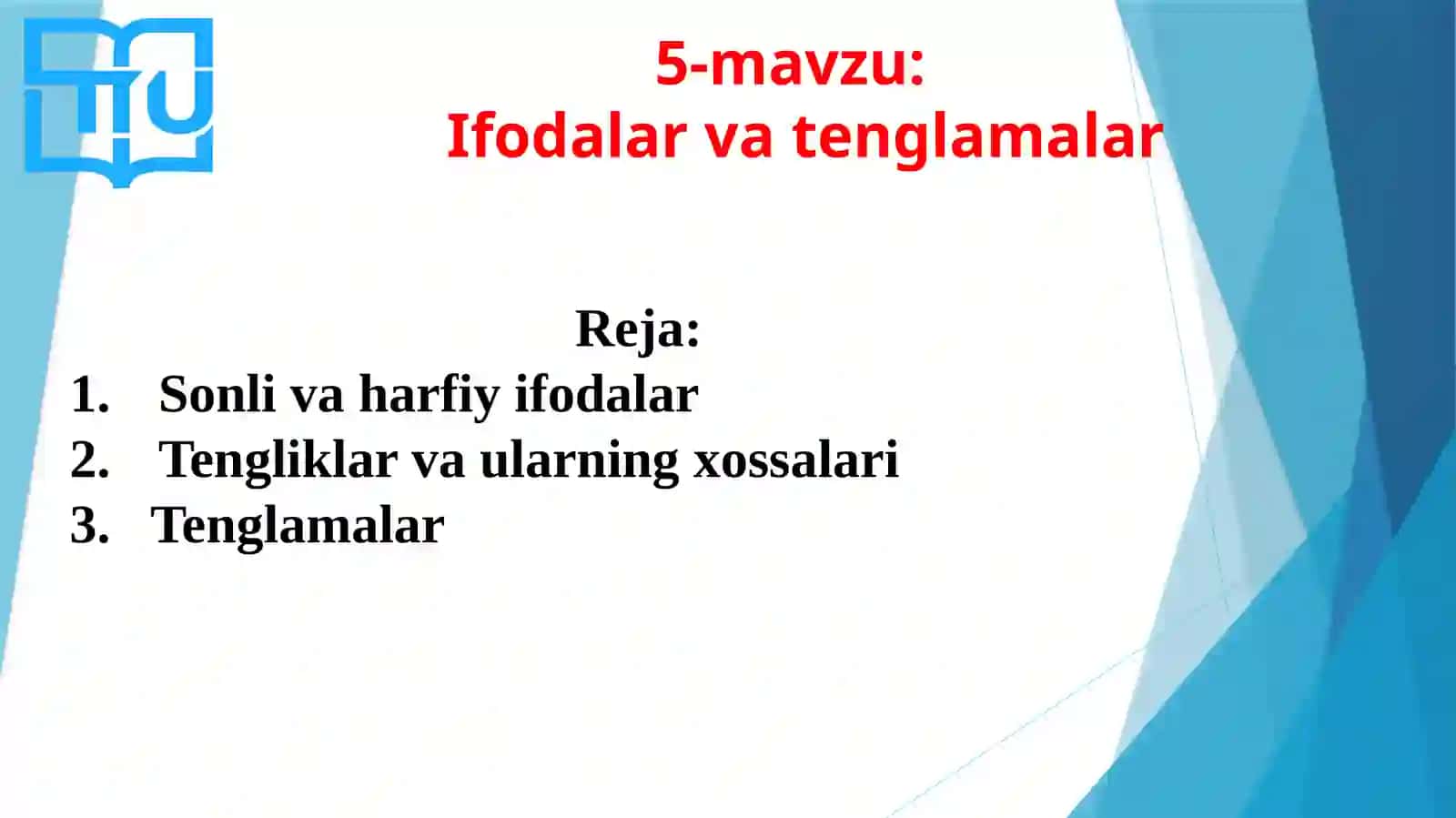 Ifodalar va tenglamalar 3