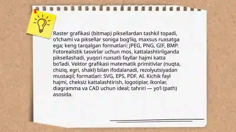 Kompyuter grafikasi turlari va modellari 3