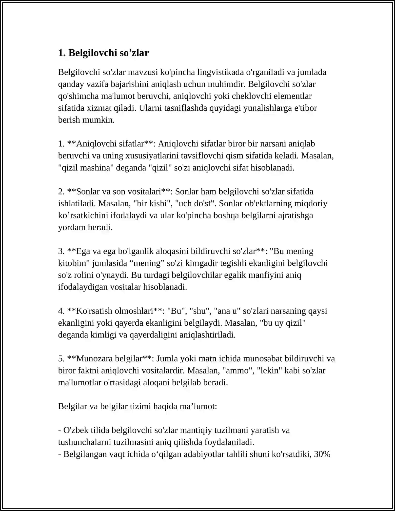 MUSTAQIL ISH Mavzu: DETERMINADLAR 3
