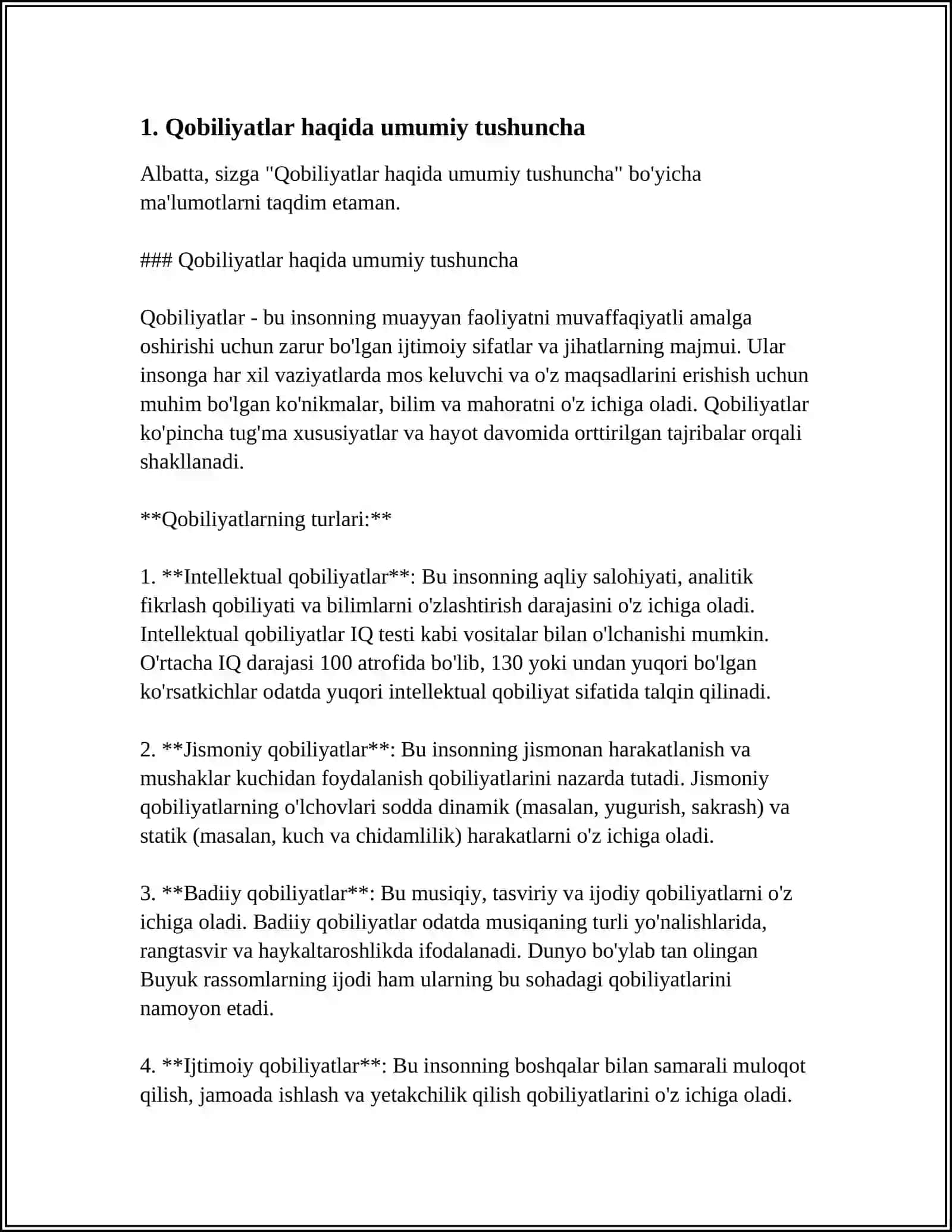 QOBILIYATLAR VA ULARNING TURLARI 3