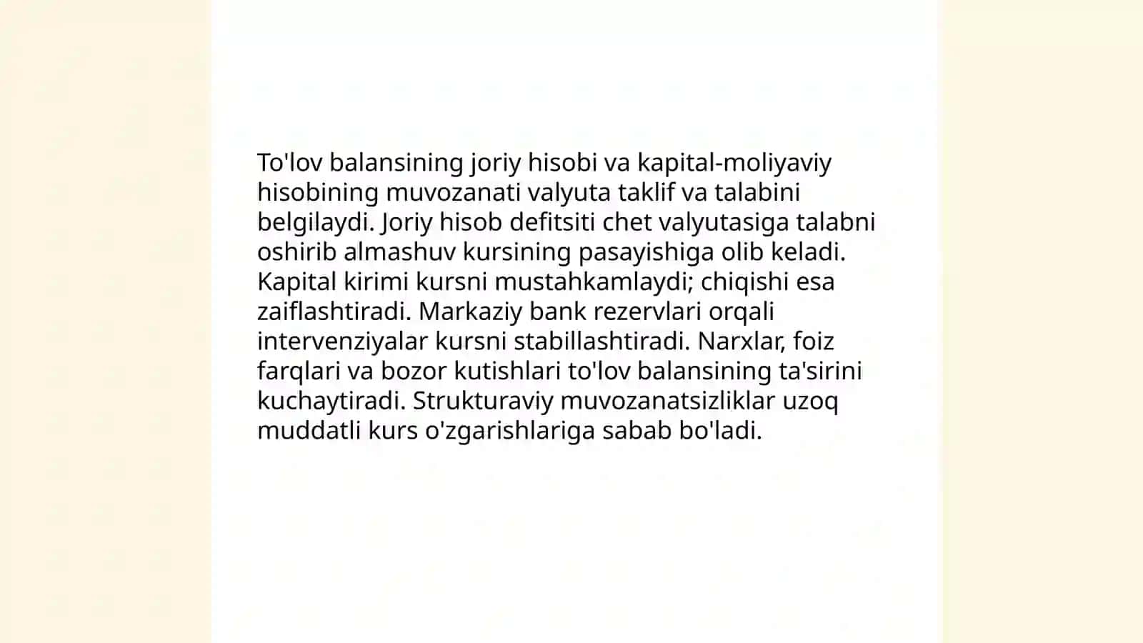 To'lov balansi valyuta kursi 3