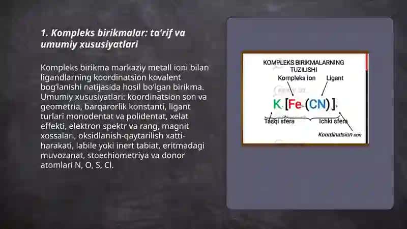 Kompleks birikmalar 3