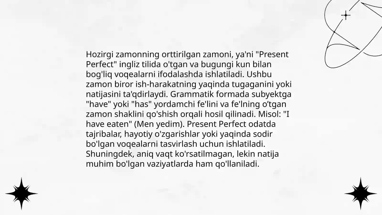 Present perfect 3