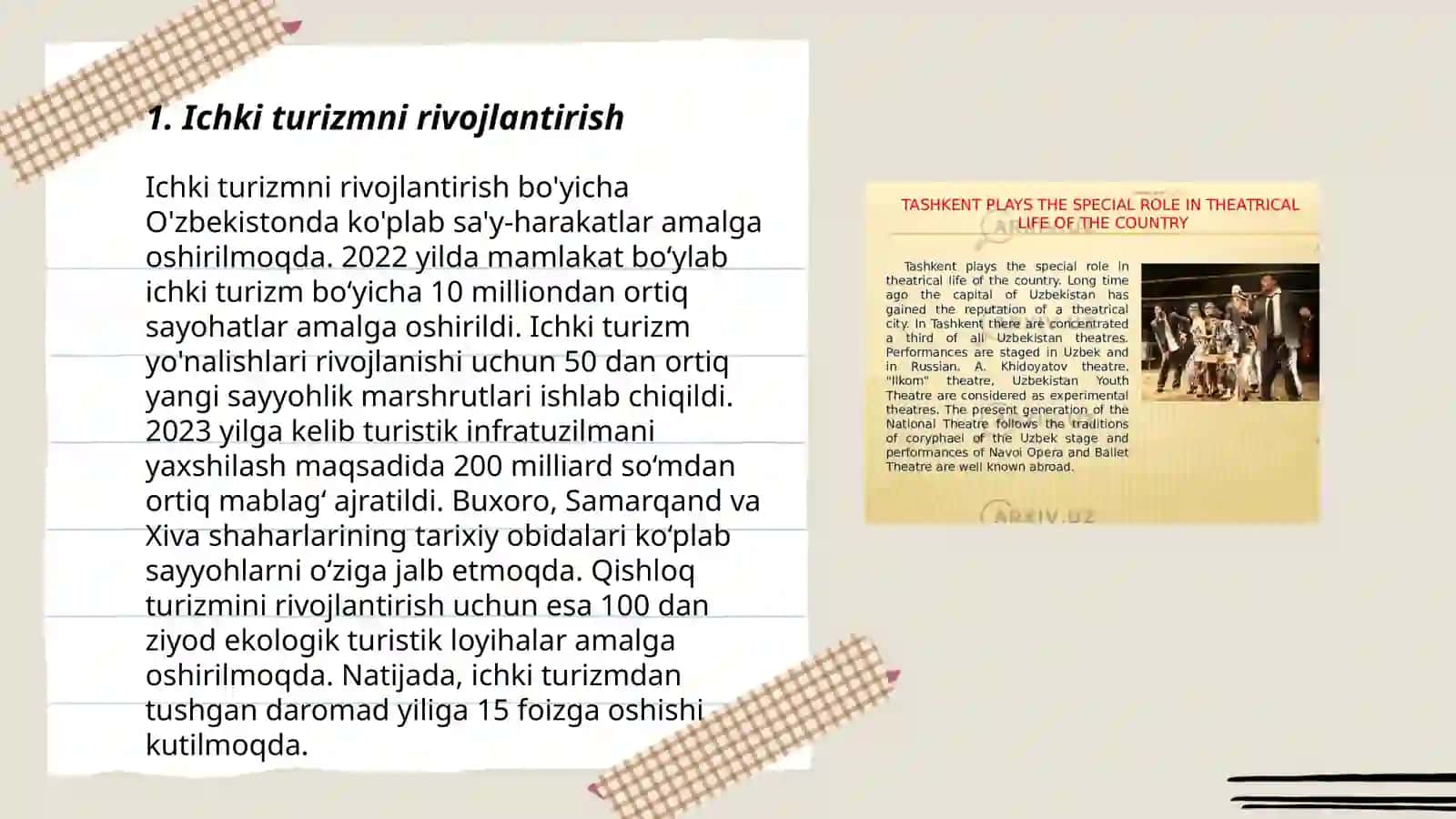 Oʻzbekistonda turizmning rivojlanishi 3