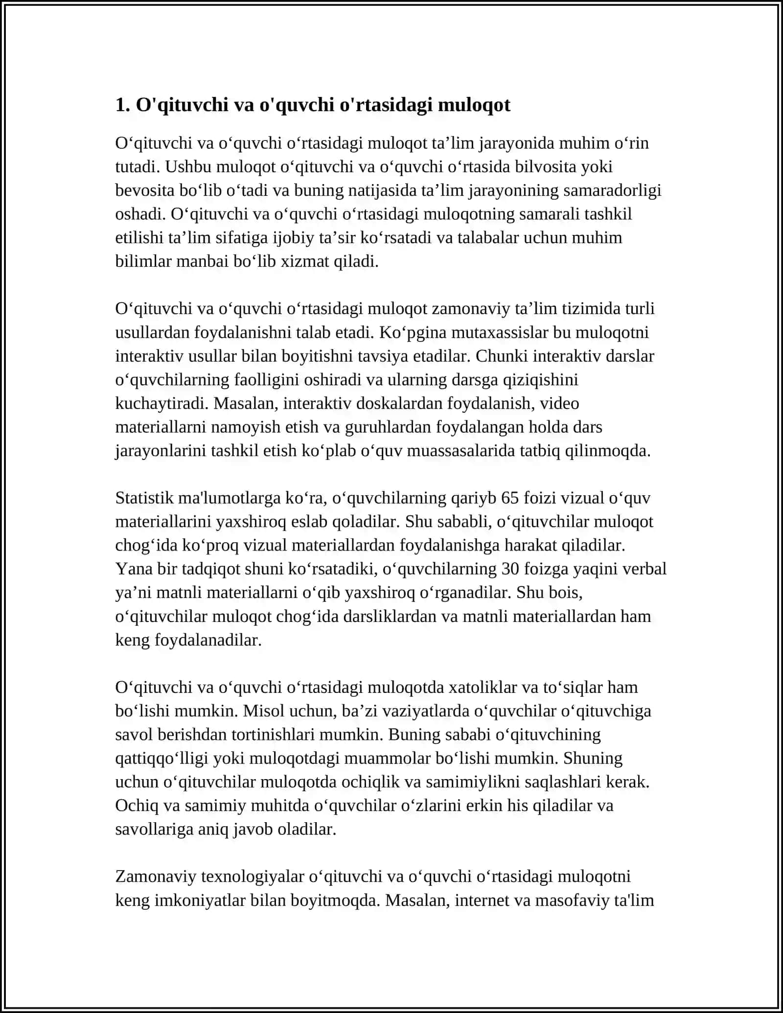 PEDAGOGIK FAOLIYATDA MULOQOT 3