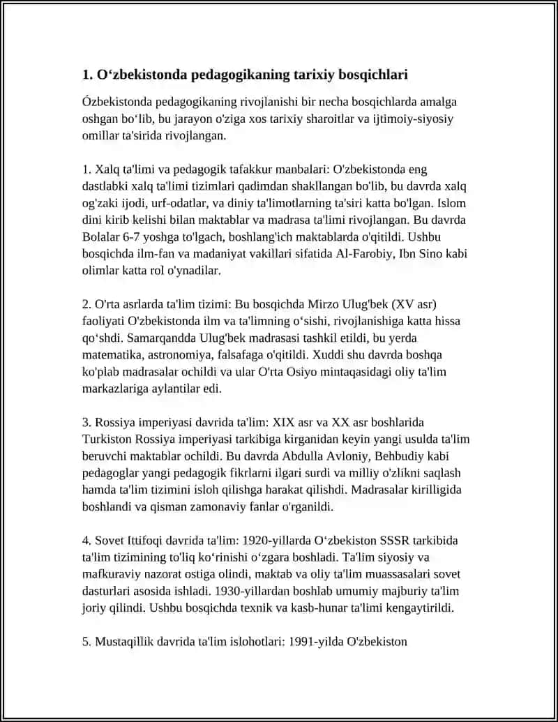 ÓZBEKISTONDA PEDAGOGIKANING RIVOJLANISHI 3