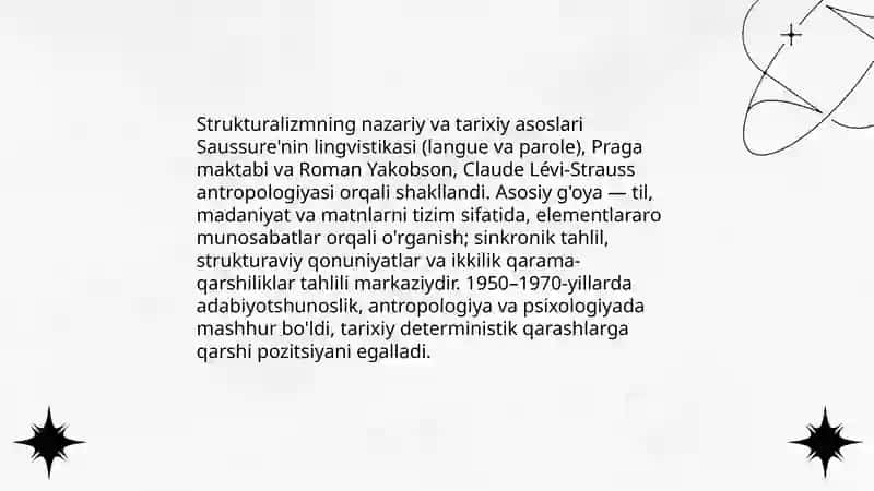 Strukturalizmning asosiy yoʻnalishlari 3