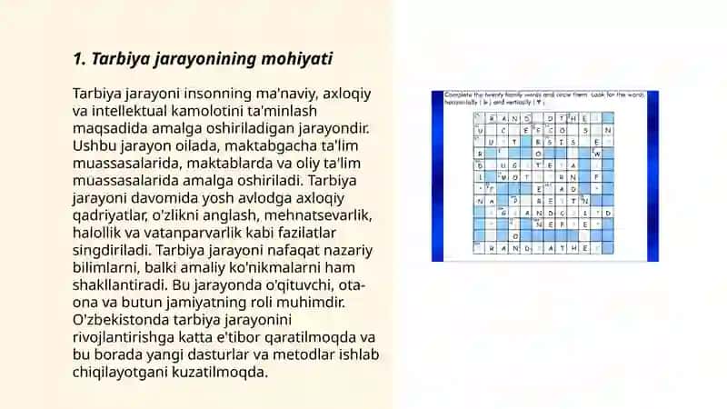 Tarbiya jarayonining mohiyati va ahamiyati 3