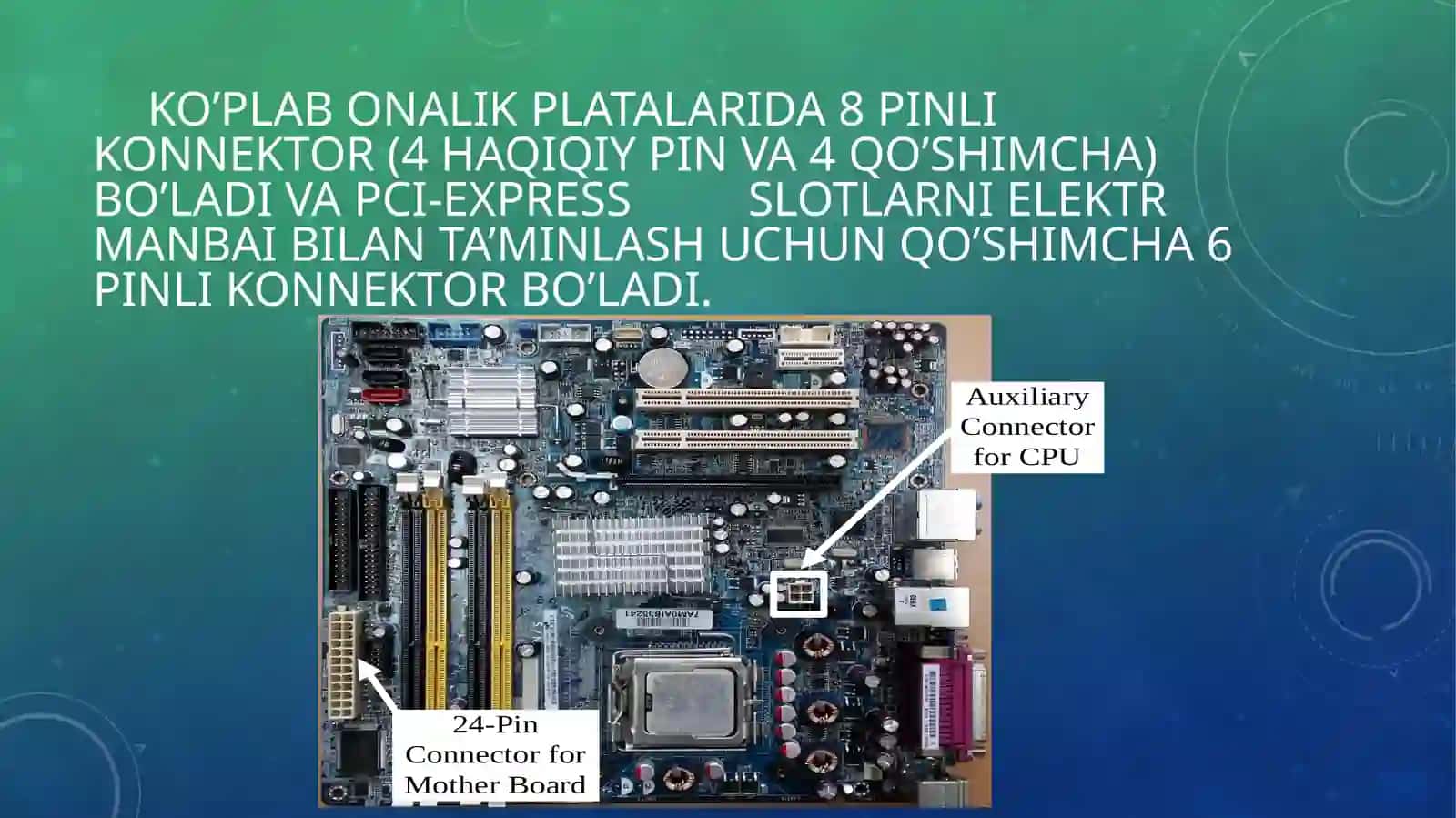 Ta’minot bloki konnektorlari 3