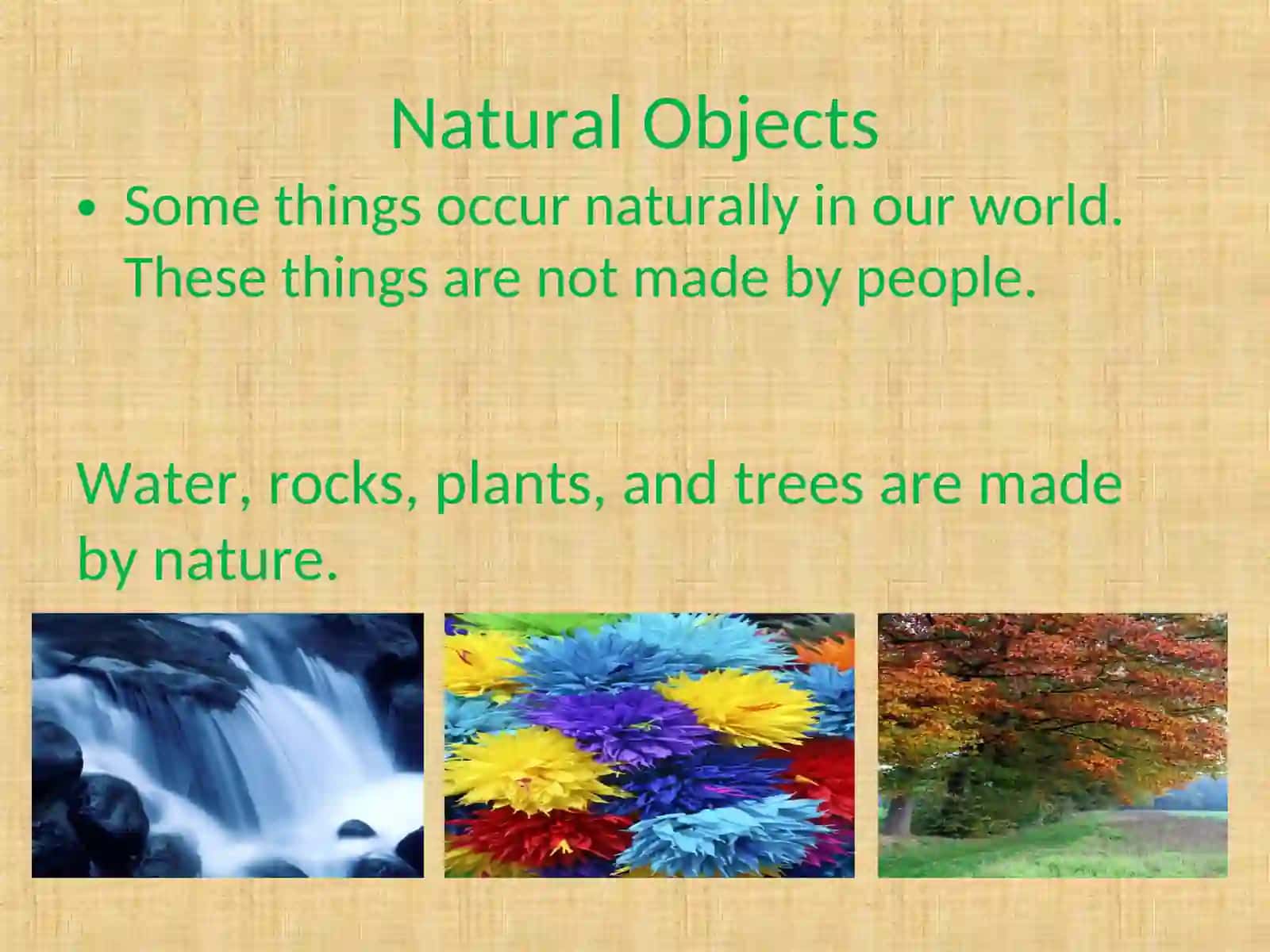 Natural vs. Man Made 3