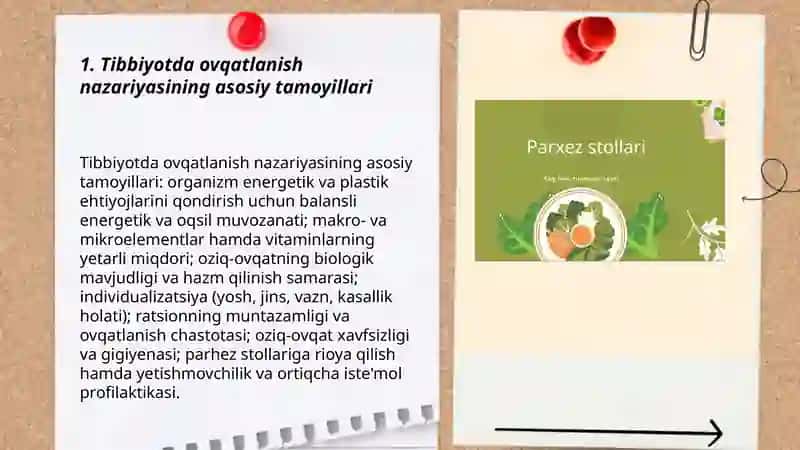 Tibbiyotda ovqatlanish nazariyasi 3
