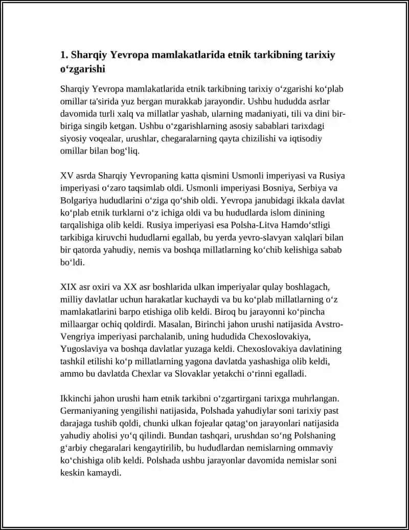 Sharqiy Yevropa Mamlakatlarda Etnodemografik Jarayonlar 3