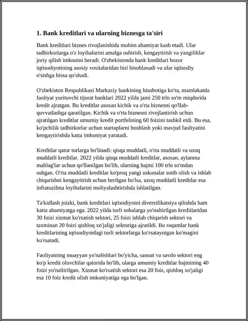 BIZNESNI BANK,SOLIQ BILAN ALOQALARI 3