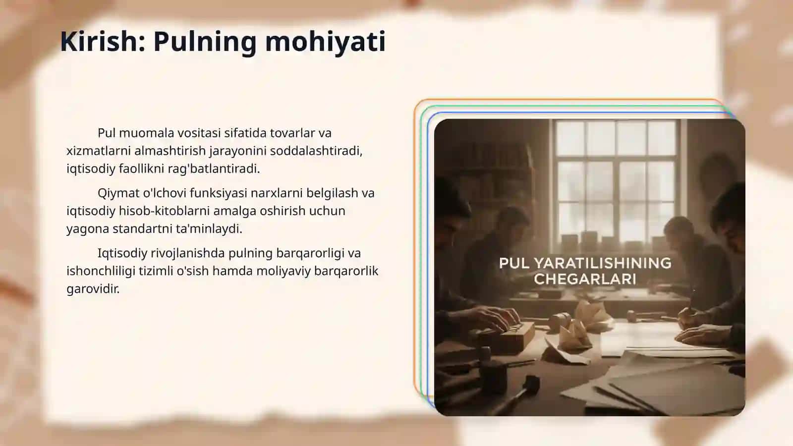 Pul yaratilishiga chegaralar 3
