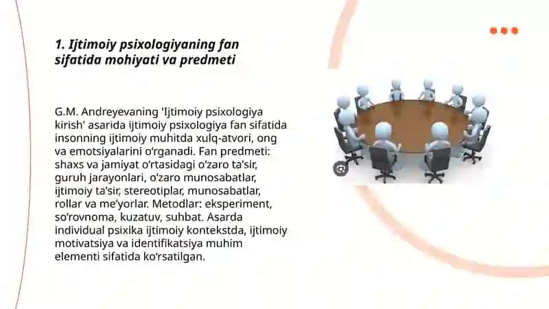 G M Andreyevaning ''Ijtimoiy psixalogiya kirish,, asari 3