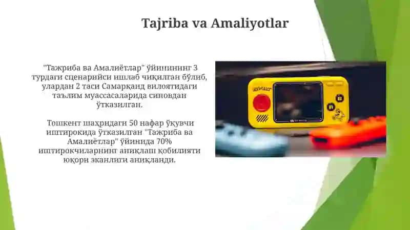 Тажриба ва Амалиётлар 3