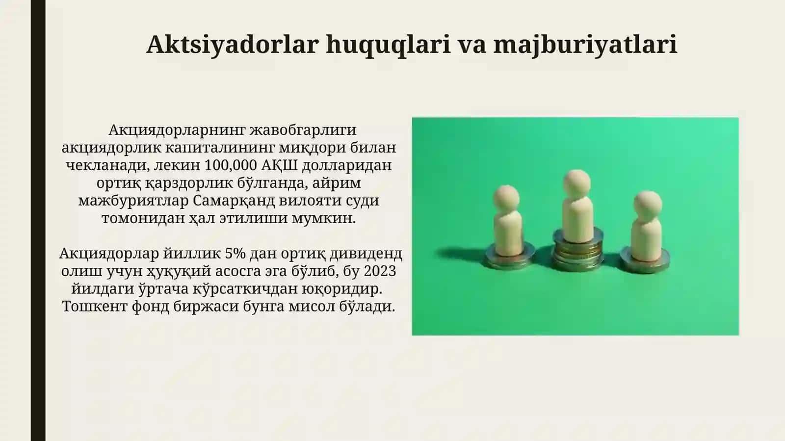 Kompaniya ulushli mulki va ulushli kapital 3