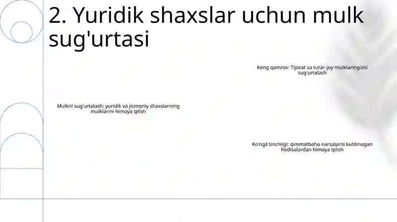 Mulkni Sug'Urta Qilish 3