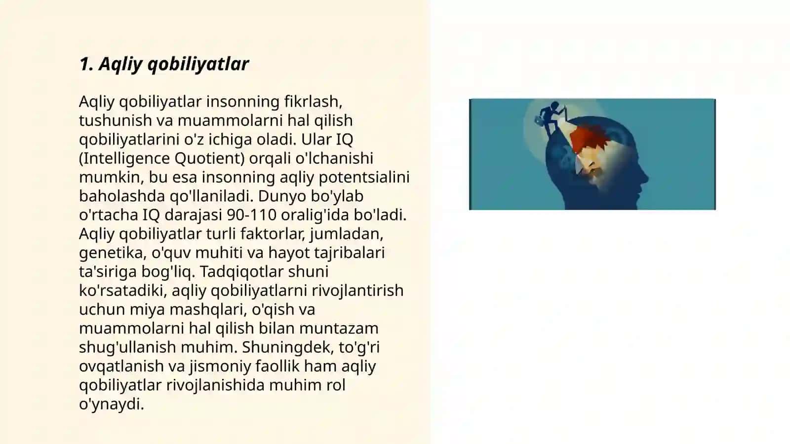Aqliy qobiliyatlar 3