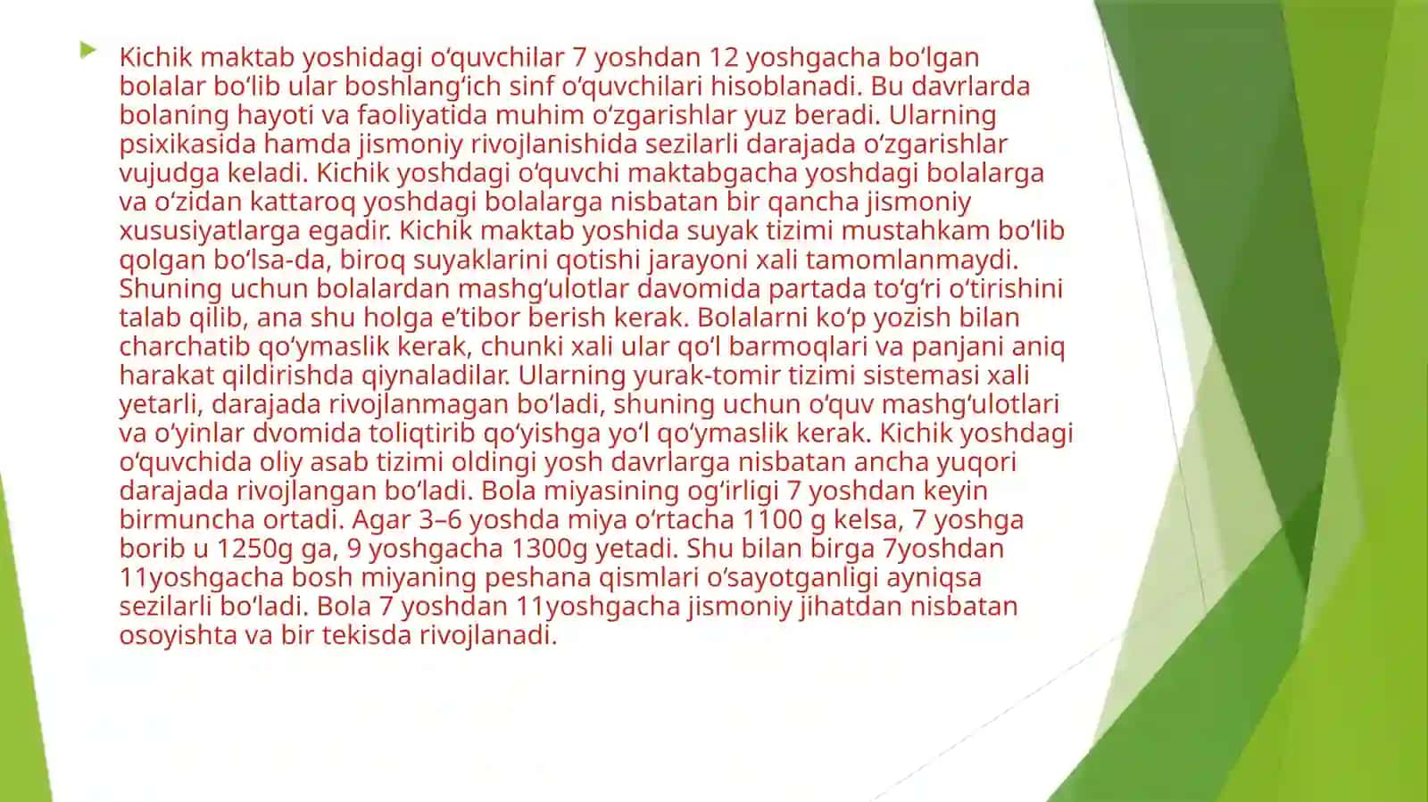 Rivojlanish psixologiyasi 3