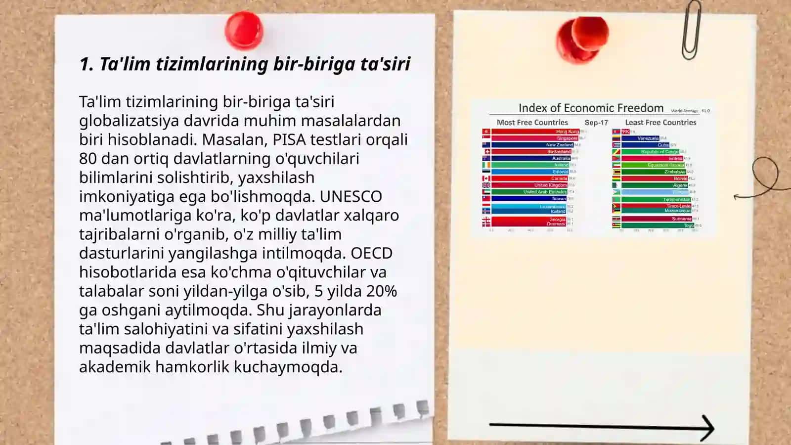 Jahon mamlakatlar ta'lim tizimining itegrallashuvi 3