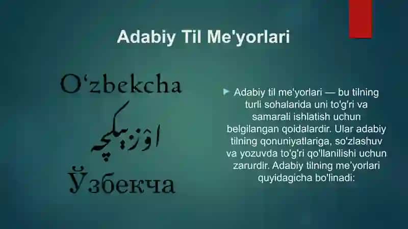 Adabiy til meʼyorlari. Yangi alifbo va imlo meʼyorilari 3