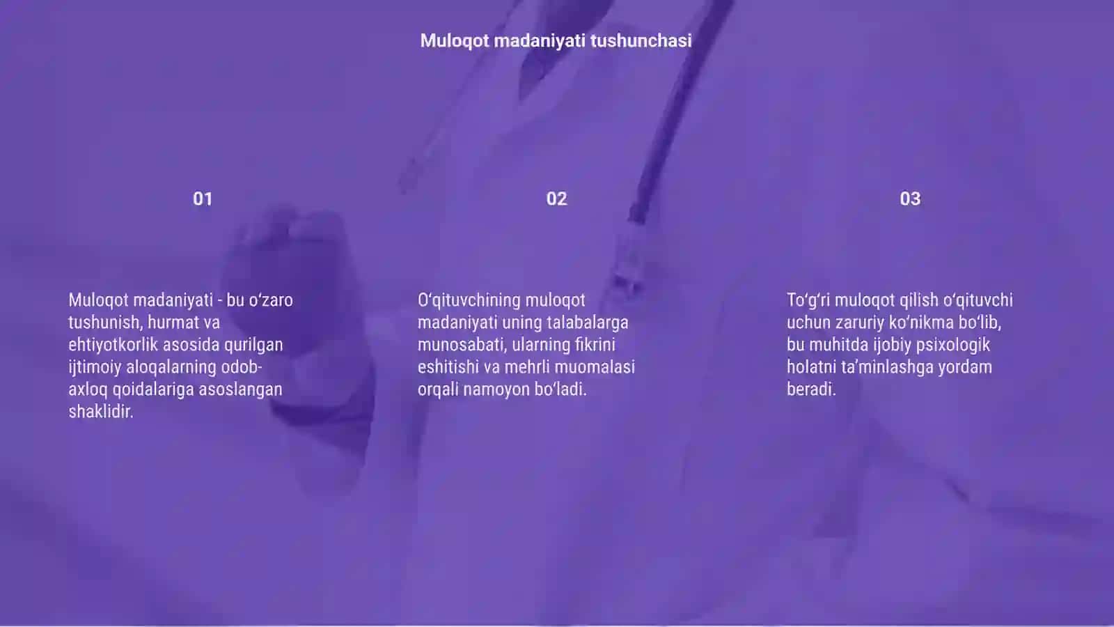 Oʻqituvchi faoliyatida muloqot madaniyati va psixologiyasi 3