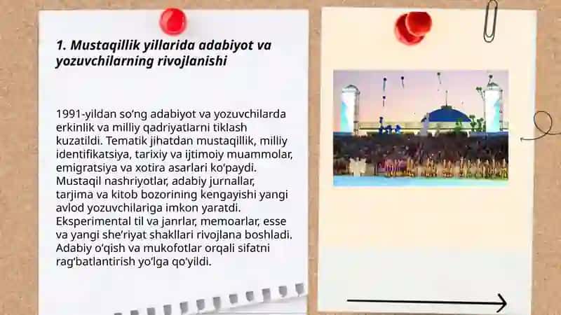 Mustaqillik Yillarida San'at Sohasidagi Rivojlanishlar 3