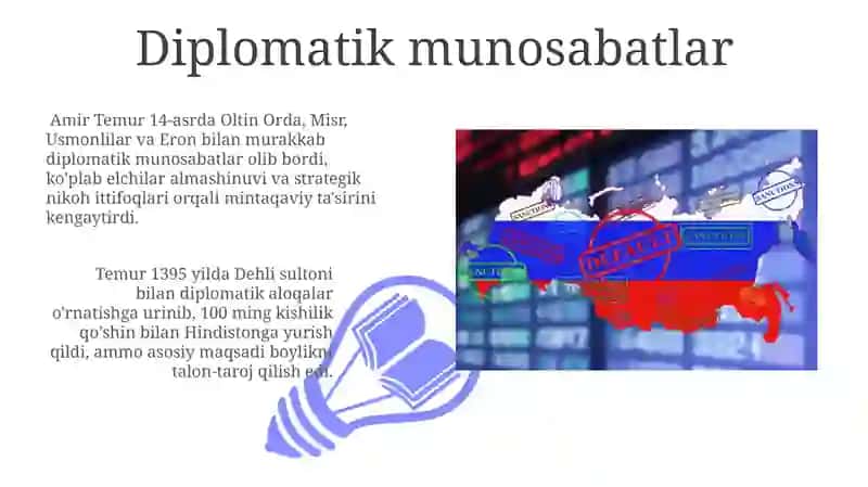Amir Temur davlatining tashqi siyosati 3