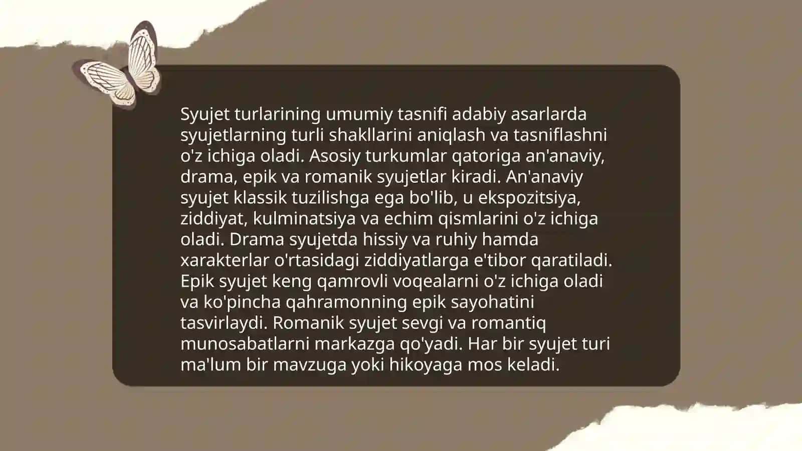Syujet turlari va komponentlari 3