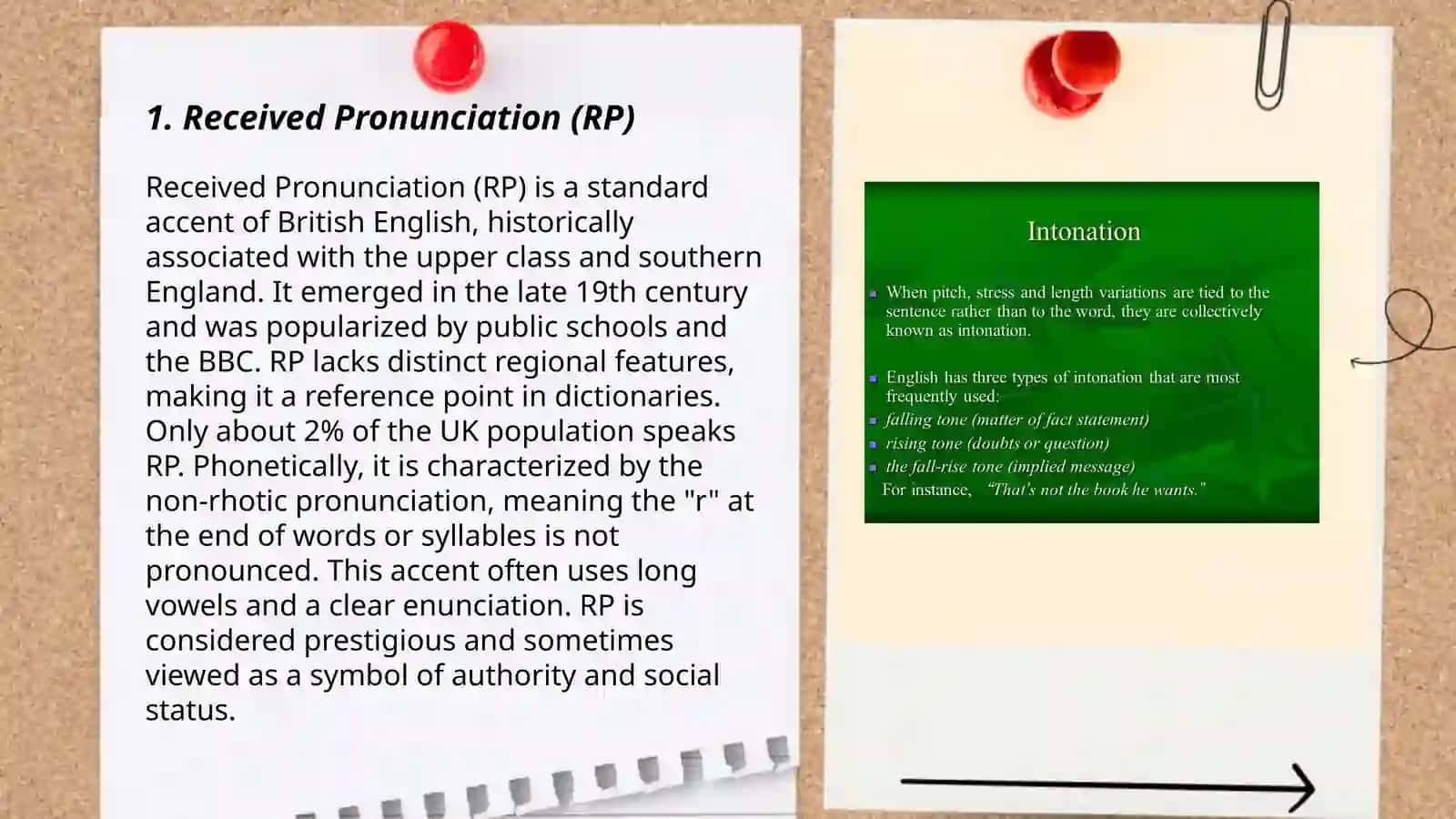 Types of accent, intonation 3