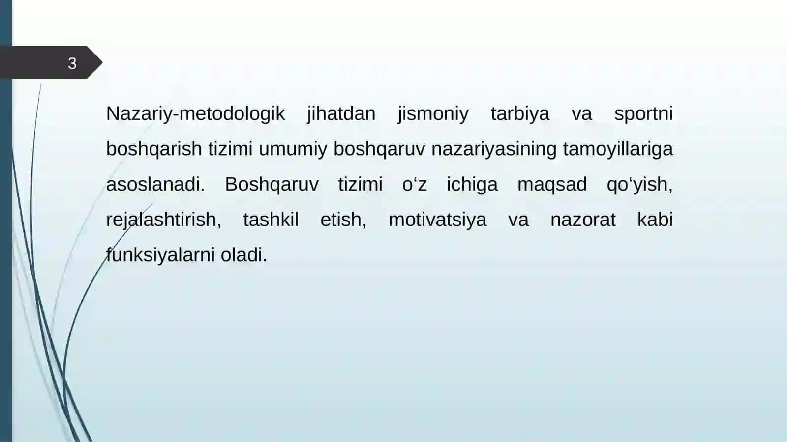 Jismoniy tarbiya va sportni boshqarish tizimlari 3