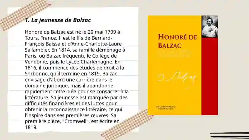 La vie et l'activité litteraire Honore de Balzac 3