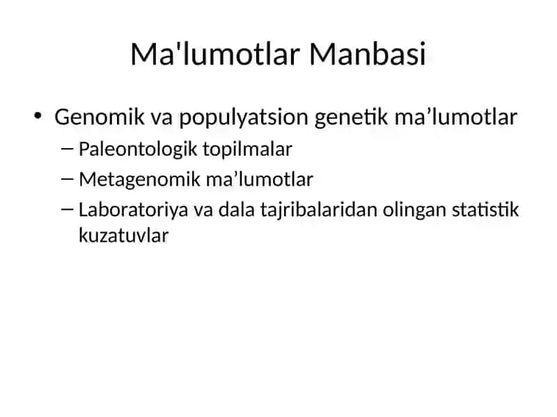 Evolyusion Jarayonlarni Modellashtira Olmaslik Muammosi 3